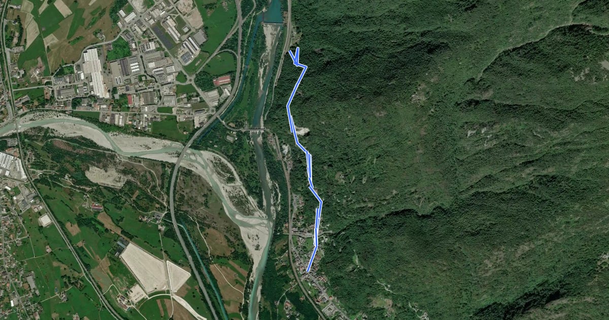 Маршрут A00b - Dresio - Campalbino на спутниковом снимке