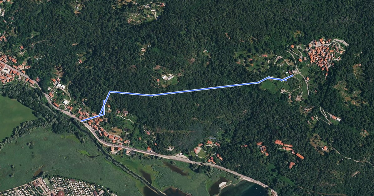 Маршрут A00e - Da Fondotoce a Cavandone на спутниковом снимке