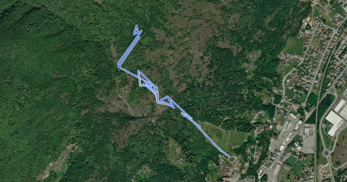 Маршрут A03a - Gaggio loc.tà Cavana bivio A03 - bivio con A01 Alpe Maianco inf. на спутниковом снимке