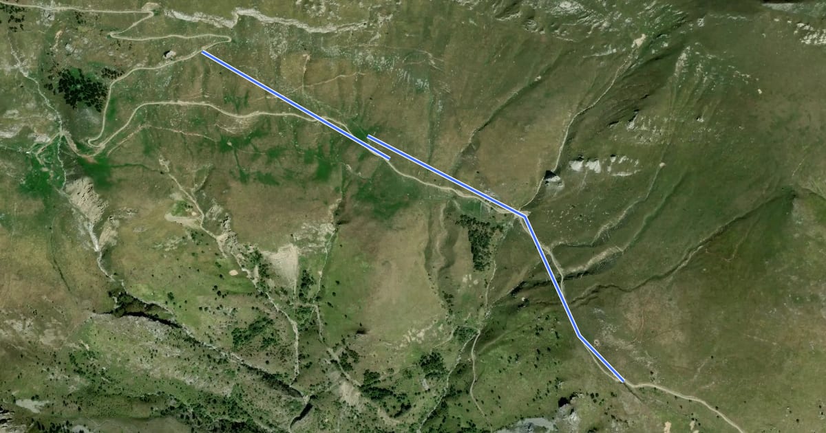 Маршрут A09A на спутниковом снимке