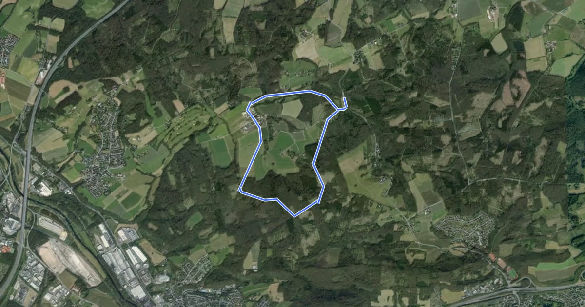 Маршрут [A1] B236-Tiefendorf-Rehberg на спутниковом снимке