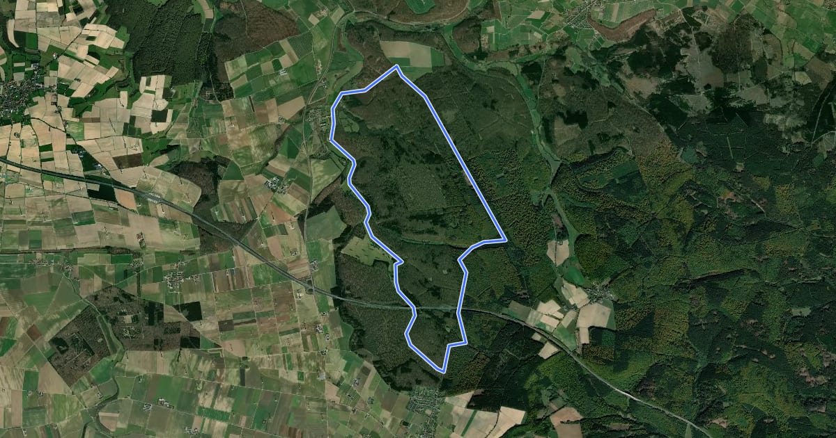 Маршрут A1 (Dalheim) на спутниковом снимке
