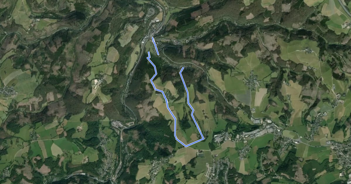 Маршрут [A1] Oelmühlenweg (Rummenohl) на спутниковом снимке