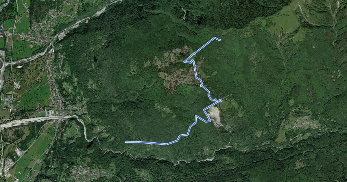 Маршрут A10 - Masera - Cima la Sella на спутниковом снимке