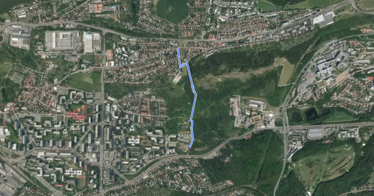 Маршрут A143 на спутниковом снимке