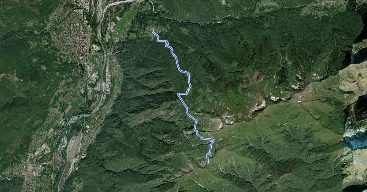 Маршрут A16 - Trontano - Passo del Ragozzale на спутниковом снимке