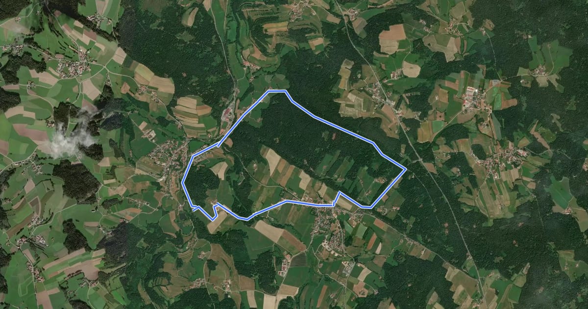 Маршрут A2 Altrandsberg – Moosbach – Altrandsberg на спутниковом снимке