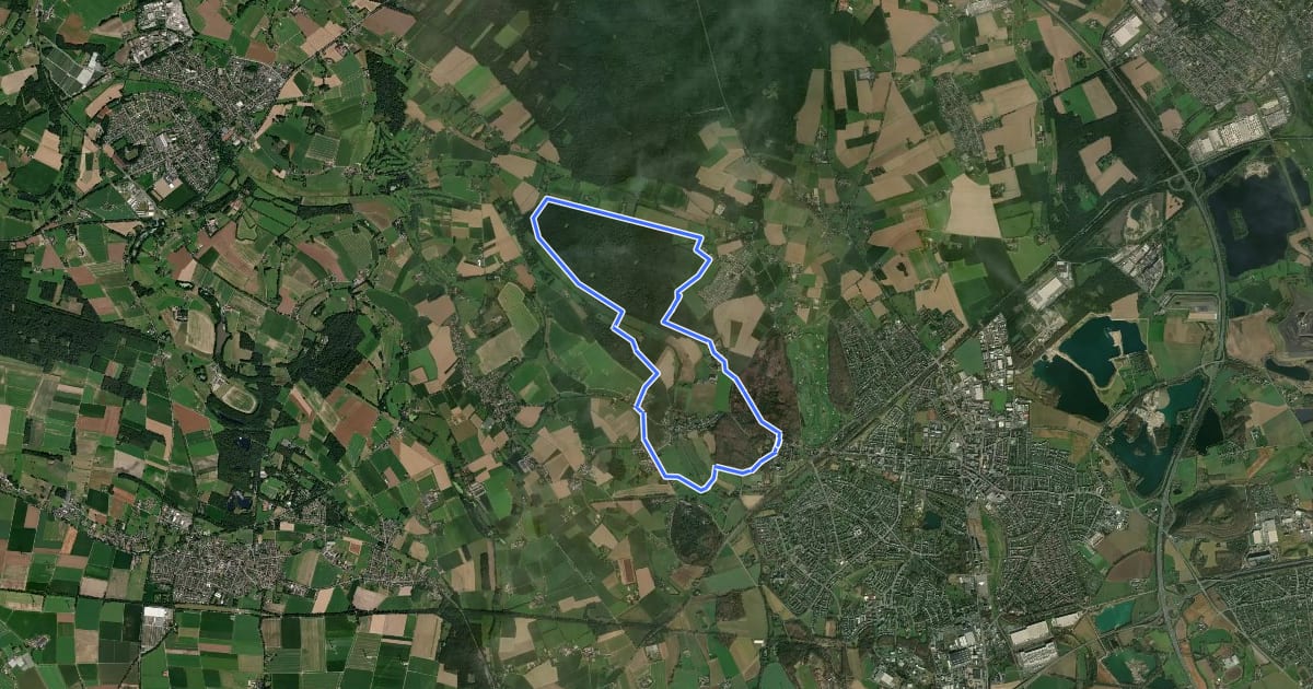 Маршрут A2 Klosterweg на спутниковом снимке
