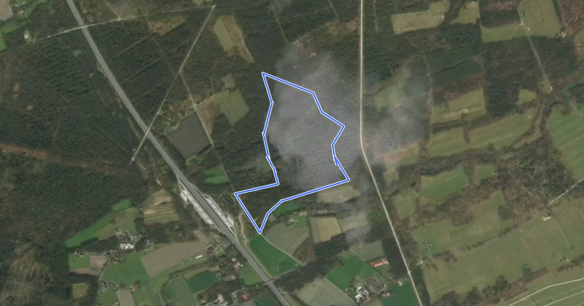 Маршрут A2 Moosheide und Krollbach (Hövelhof) на спутниковом снимке