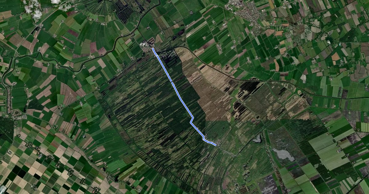 Маршрут A23-D32 на спутниковом снимке