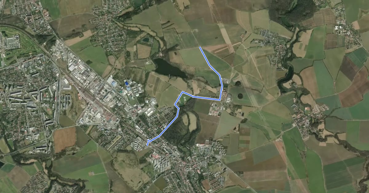 Маршрут A239 на спутниковом снимке