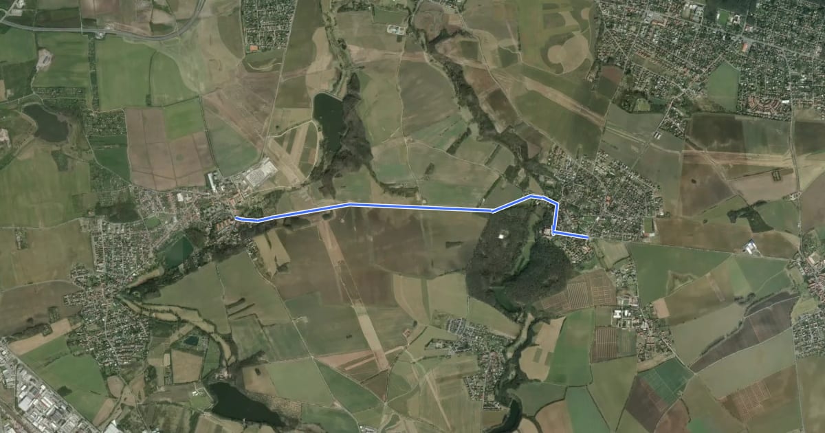 Маршрут A248 на спутниковом снимке