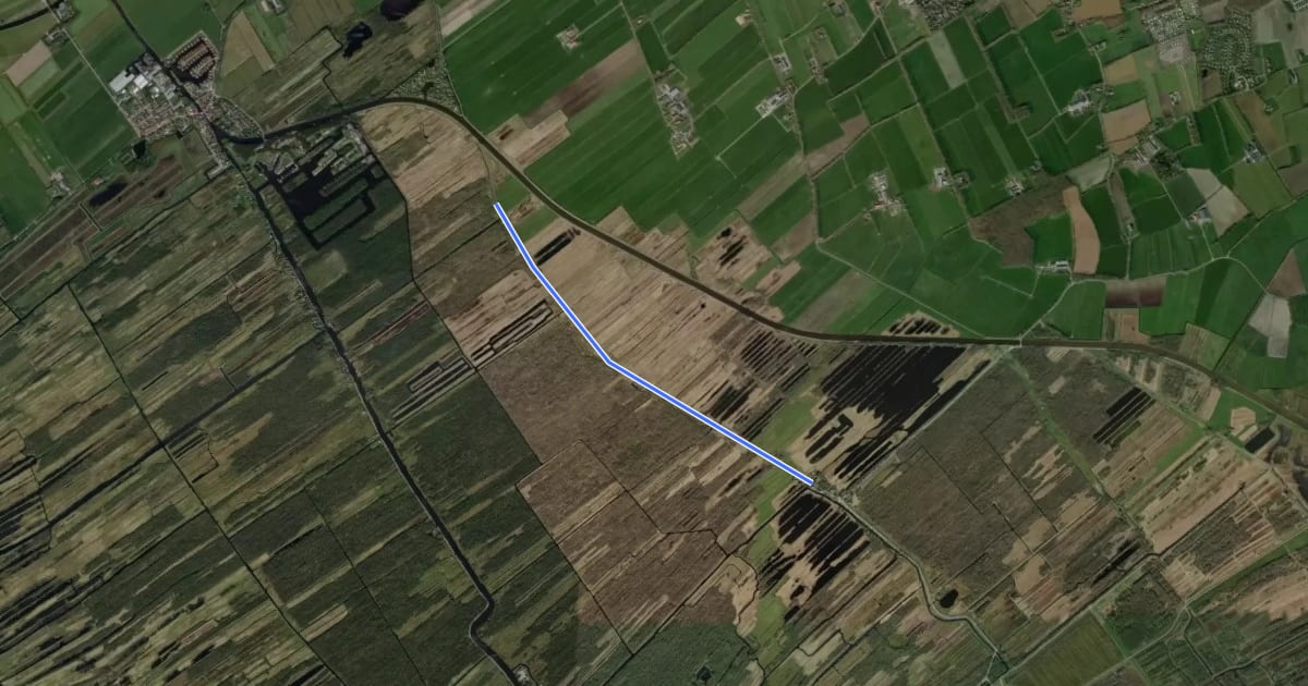 Маршрут A27-D12 на спутниковом снимке