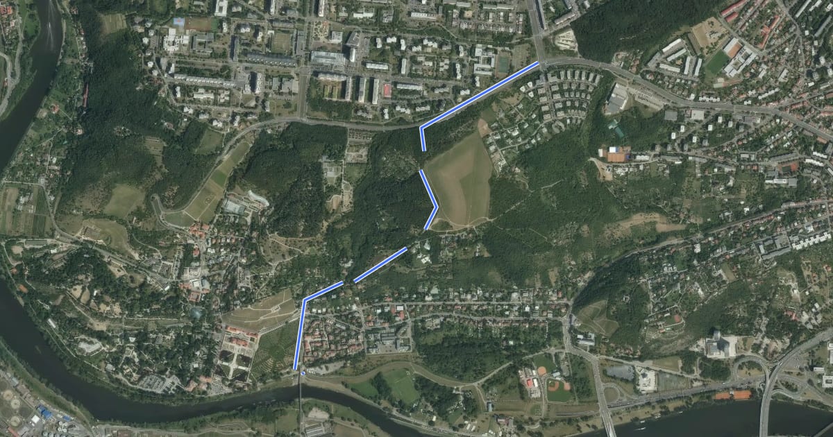 Маршрут A273 на спутниковом снимке