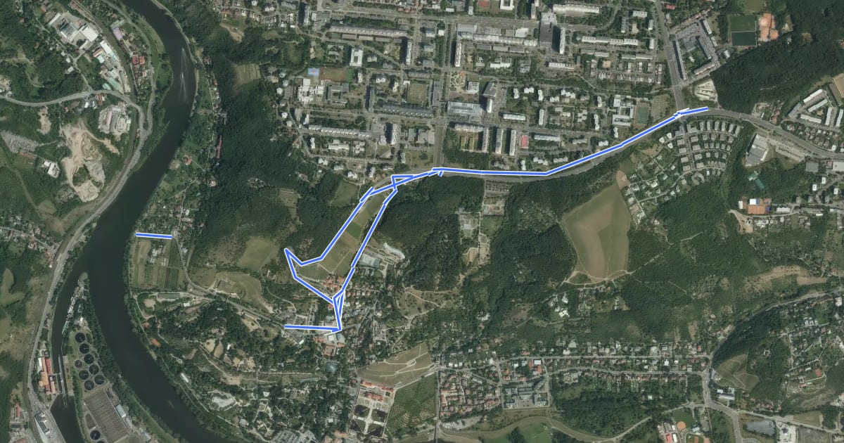 Маршрут A274 на спутниковом снимке