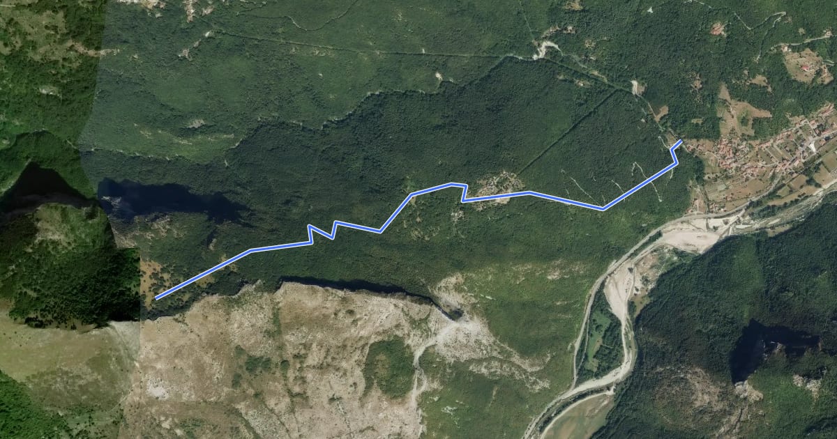 Маршрут A27A на спутниковом снимке