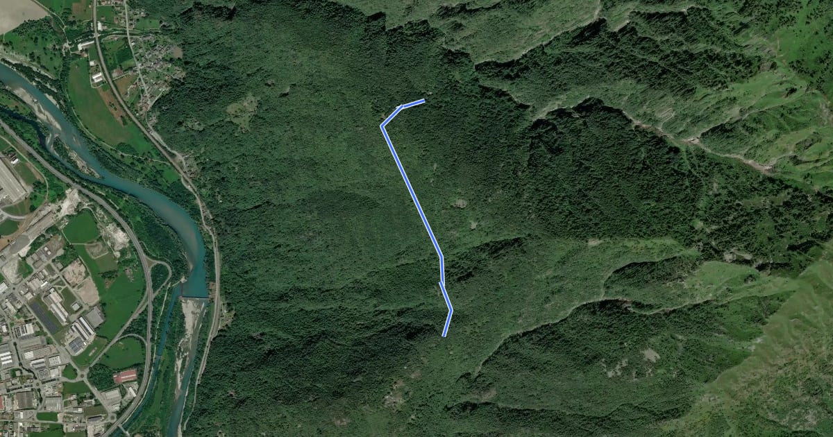 Маршрут A28a - bivio A32 presso Alpe Ruscà - bivio A28 presso Alpe Prasaino на спутниковом снимке