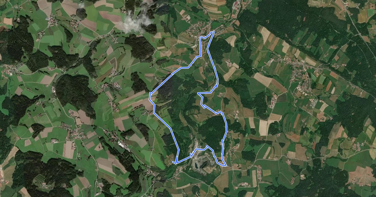 Маршрут A3 Altransberg Riedern Hammersdorf на спутниковом снимке