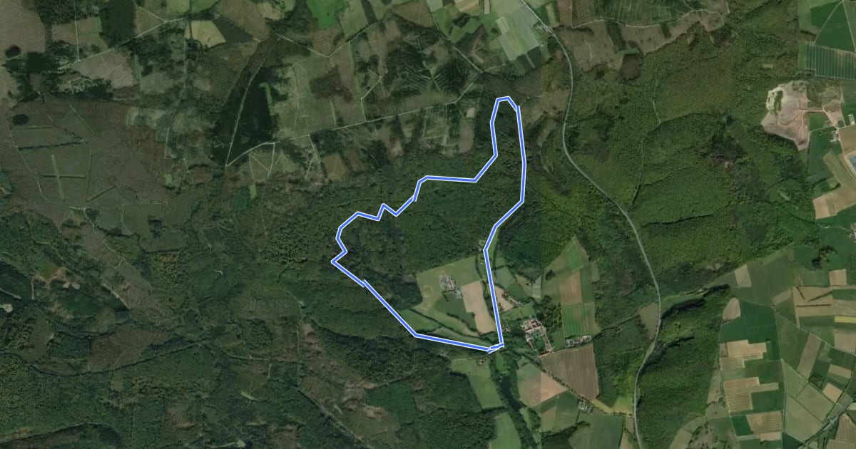 Маршрут A3 Rundwanderweg Hardehausen на спутниковом снимке