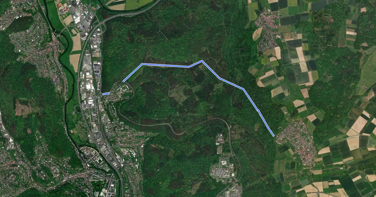 Маршрут [A3] - Wanderweg des Verkehrs- und Verschönerungsvereins Marburg - Marburg-Waldtal - Bauerbach на спутниковом снимке
