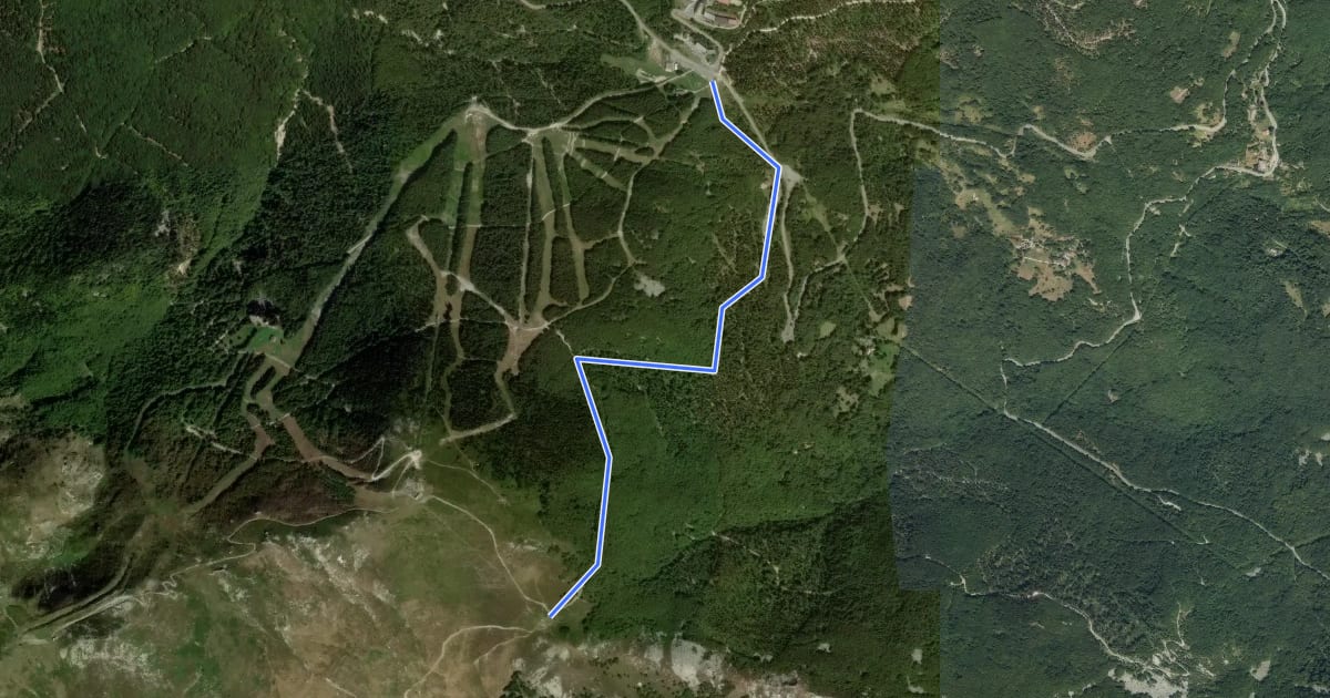 Маршрут A38A на спутниковом снимке