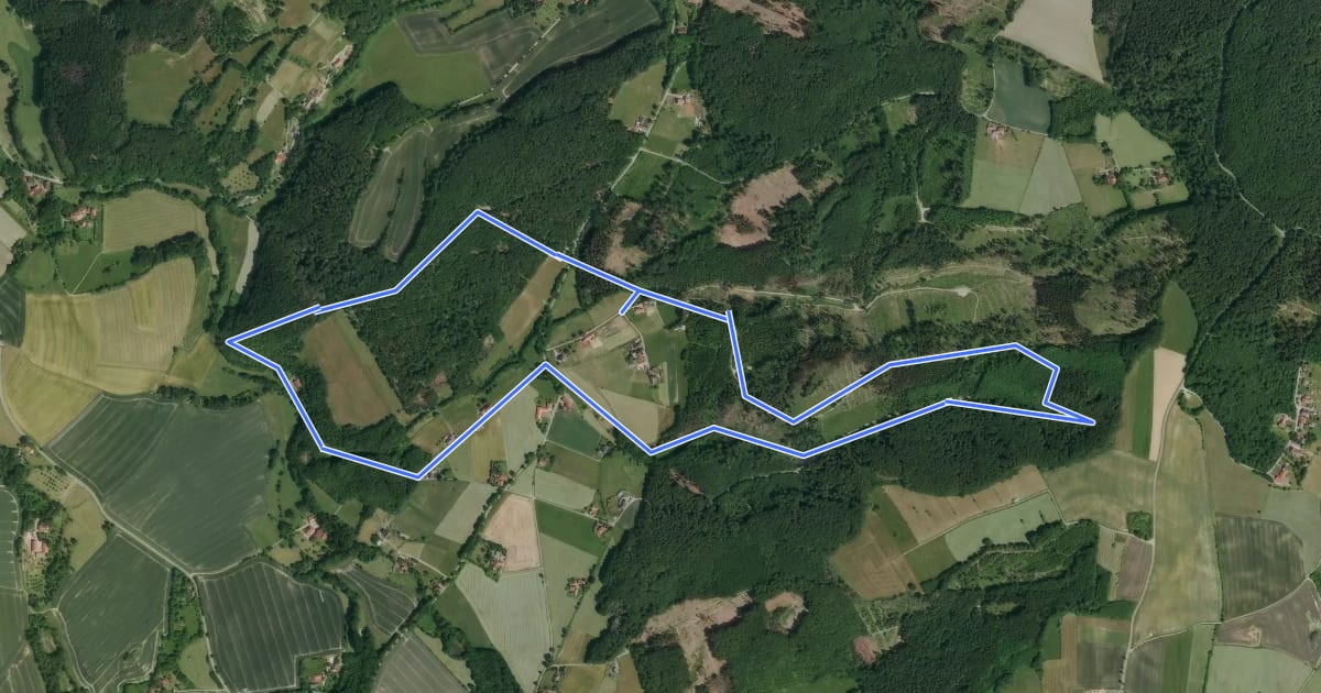 Маршрут A4, Extertal/ Wanderparkplatz Hagendorf-Hellerberg-Uffoburg-Hagenberg на спутниковом снимке