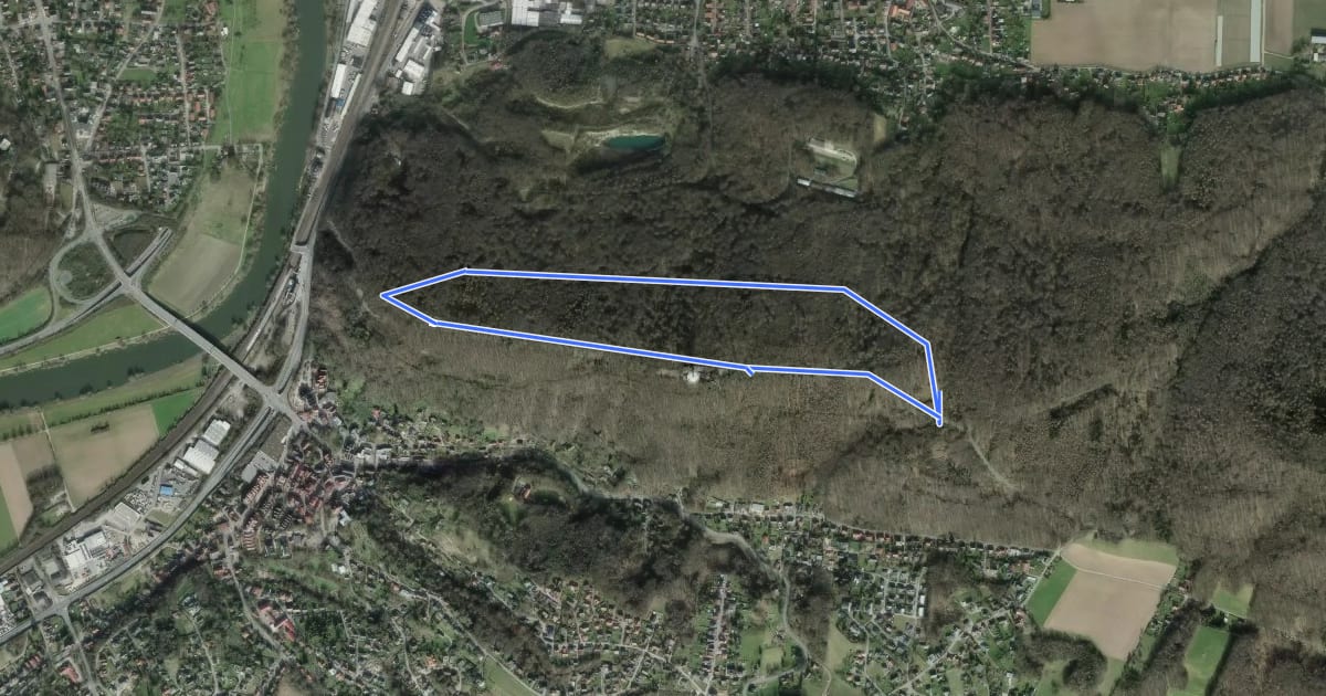 Маршрут A4 - Nordhangwanderweg на спутниковом снимке