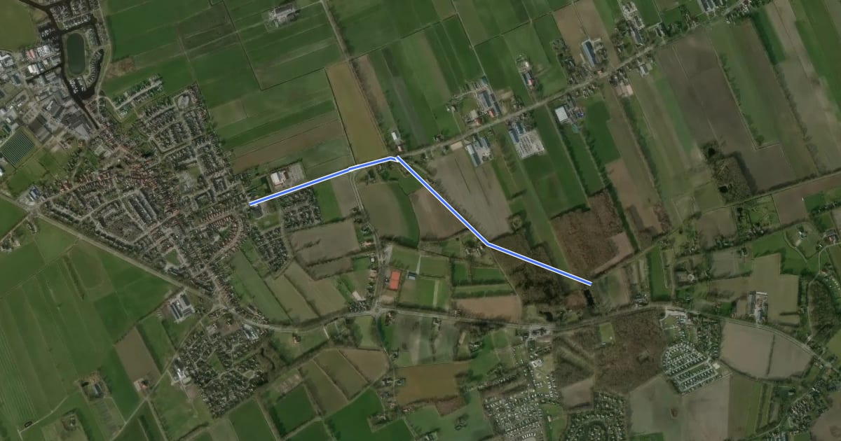 Маршрут A40-A48 на спутниковом снимке