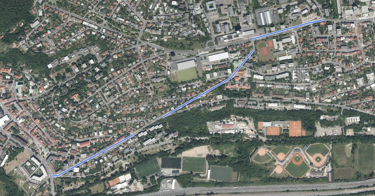 Маршрут A404 на спутниковом снимке