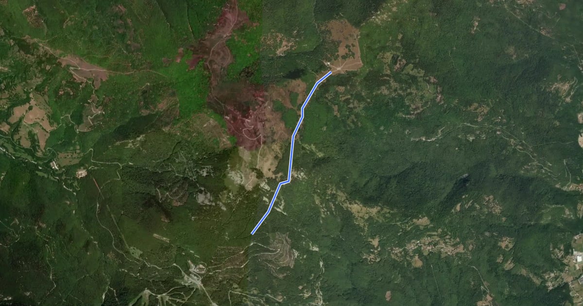 Маршрут A40A на спутниковом снимке