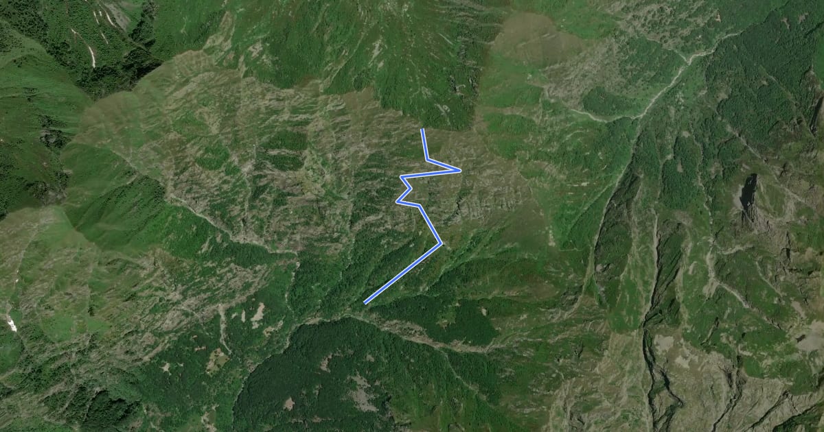 Маршрут A40b - bivio A40 - Bocchetta dell'Usciolo на спутниковом снимке