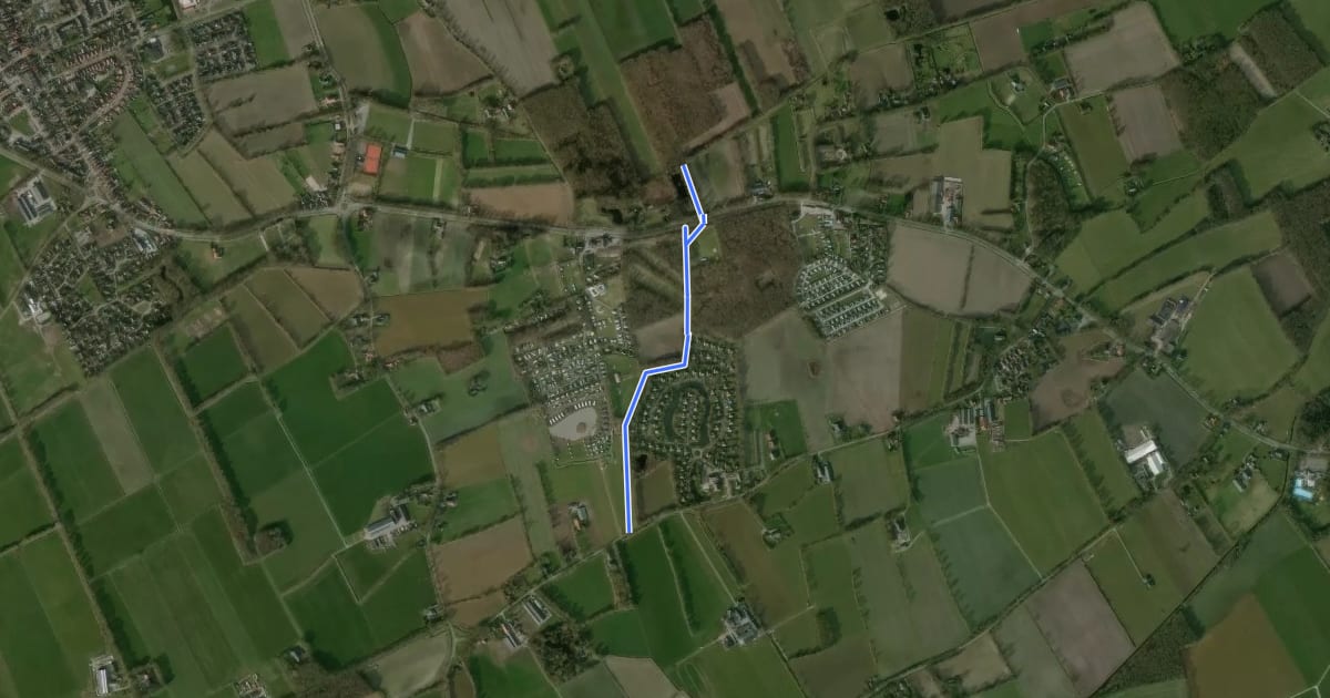 Маршрут A41-A48 на спутниковом снимке