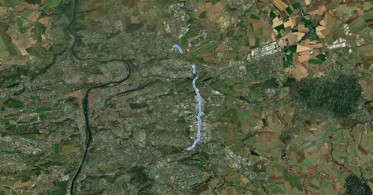 Маршрут A430 на спутниковом снимке