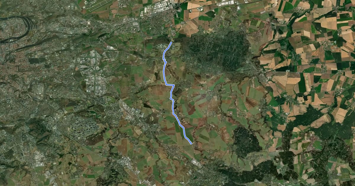 Маршрут A440 на спутниковом снимке