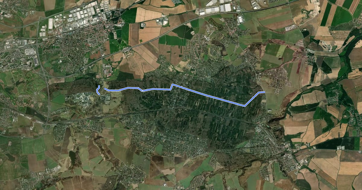 Маршрут A441 на спутниковом снимке