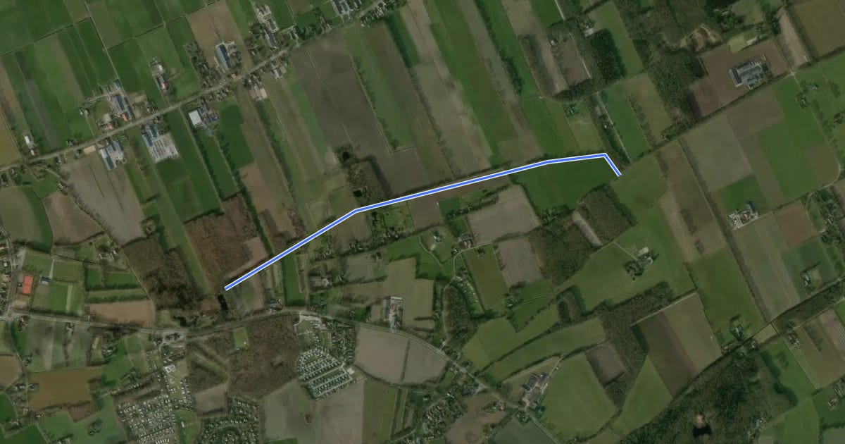 Маршрут A48-A49 на спутниковом снимке