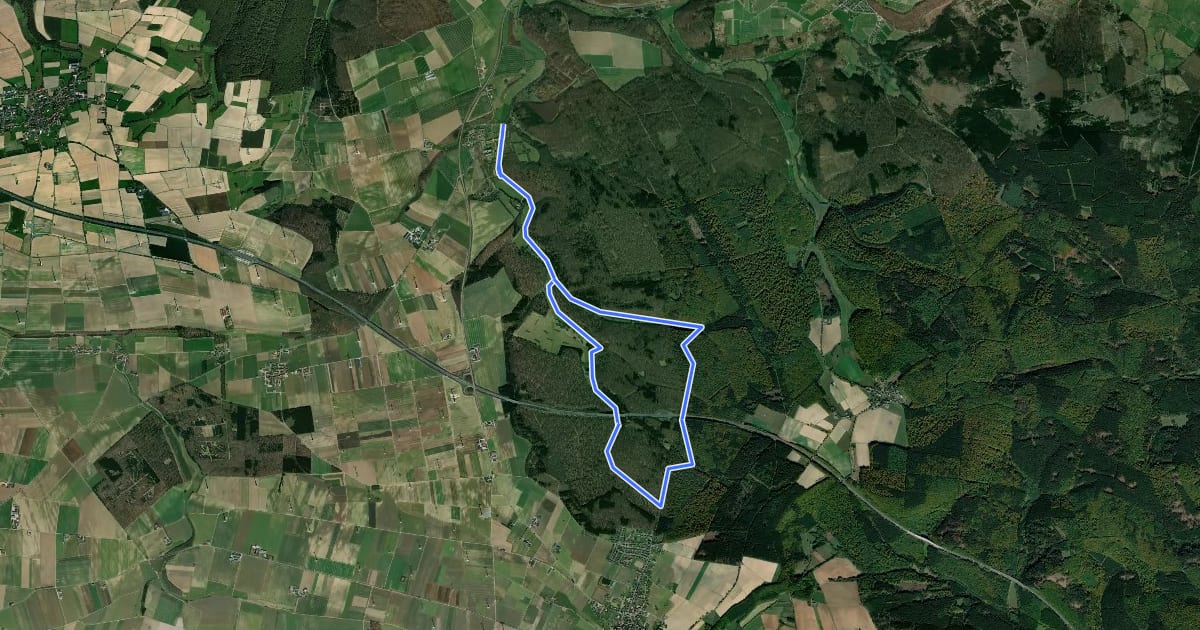 Маршрут A5 (Dalheim) на спутниковом снимке