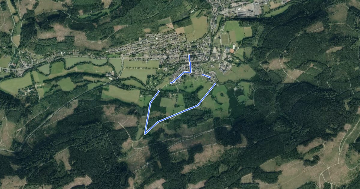 Маршрут [A5] Dohlbergweg (Saalhausen) на спутниковом снимке