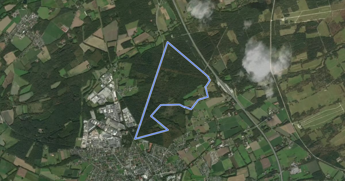 Маршрут A5 Heimatkundlicher Wanderweg (Hövelhof) на спутниковом снимке