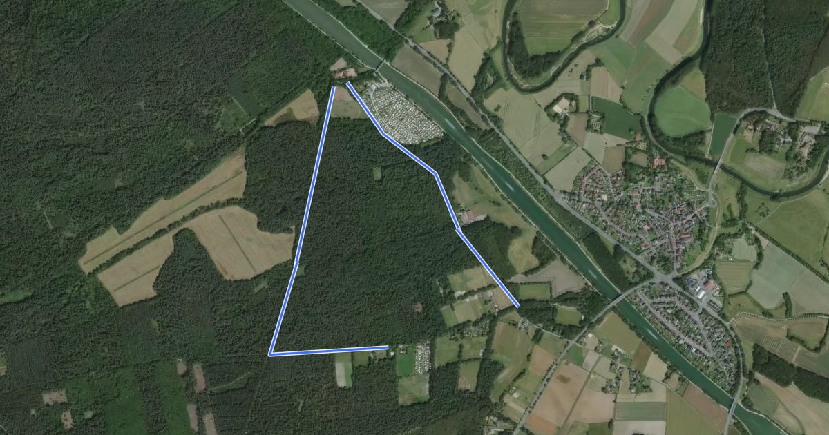 Маршрут A5 Rundweg Sportplatz Ahsen на спутниковом снимке