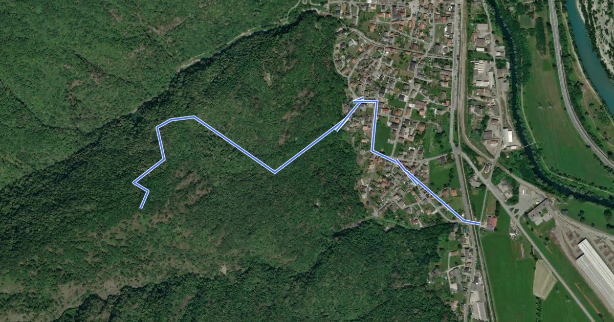 Маршрут A51c - loc.tà Coloria, bivio A00a - Trogo - Colletto - Costa dell'Oraccio, bivio A51A на спутниковом снимке