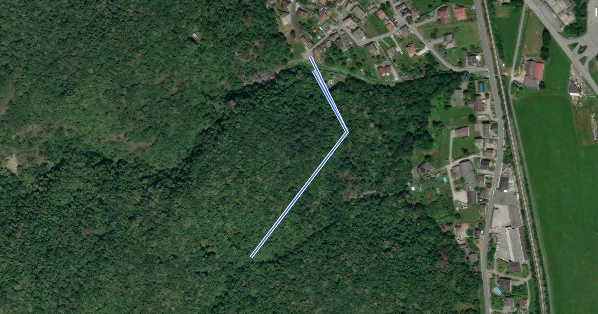 Маршрут A51e - Coloria (bivio A51b) - bivio A51a (presso guado Rio Loggie) на спутниковом снимке
