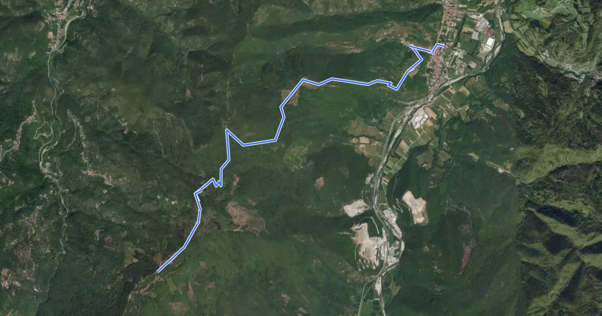 Маршрут A52 на спутниковом снимке