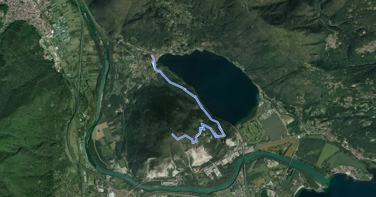 Маршрут A56 - Mergozzo - Sentiero Azzurro - Mont'Orfano vetta на спутниковом снимке