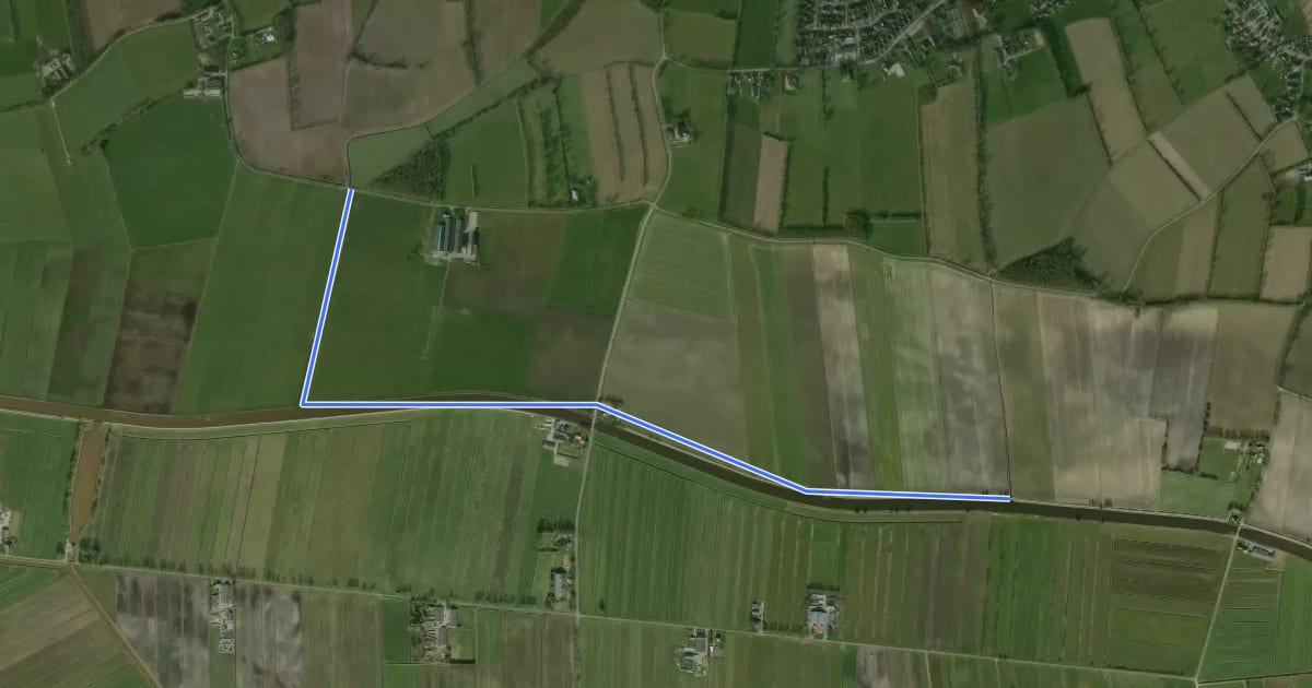 Маршрут A58-B20 на спутниковом снимке