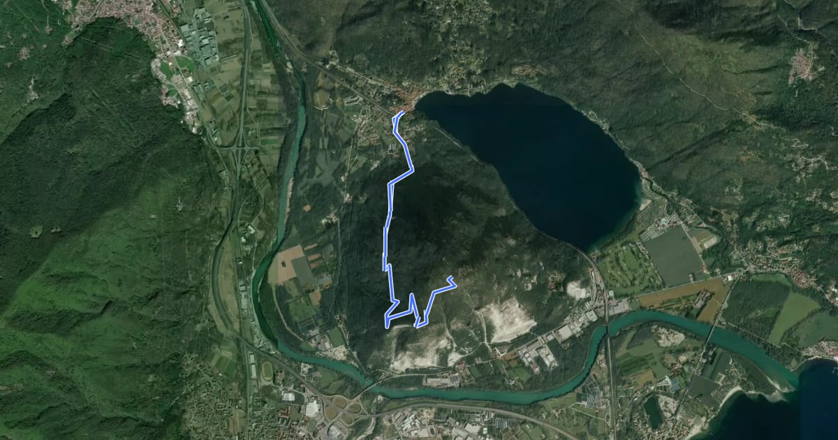 Маршрут A58 - Mergozzo - Linea Cadorna - Mont'Orfano vetta на спутниковом снимке