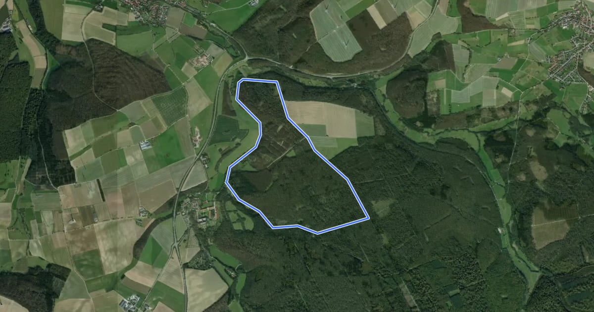 Маршрут A6 (Dalheim) на спутниковом снимке