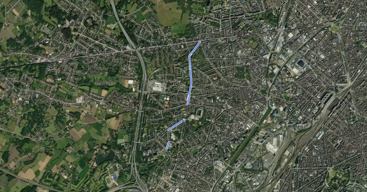 Маршрут A6 Itinéraire cycliste communal - Gemeentelijke fietsroute на спутниковом снимке
