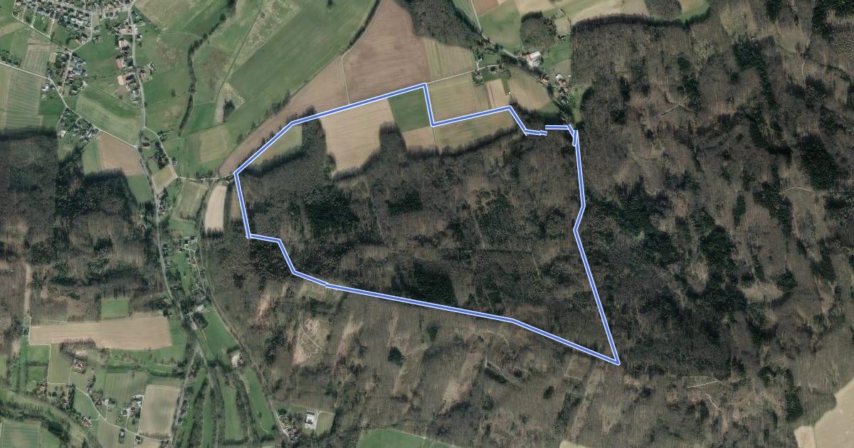 Маршрут A6 Preußisch Oldendorf-Holzhauser Berg на спутниковом снимке