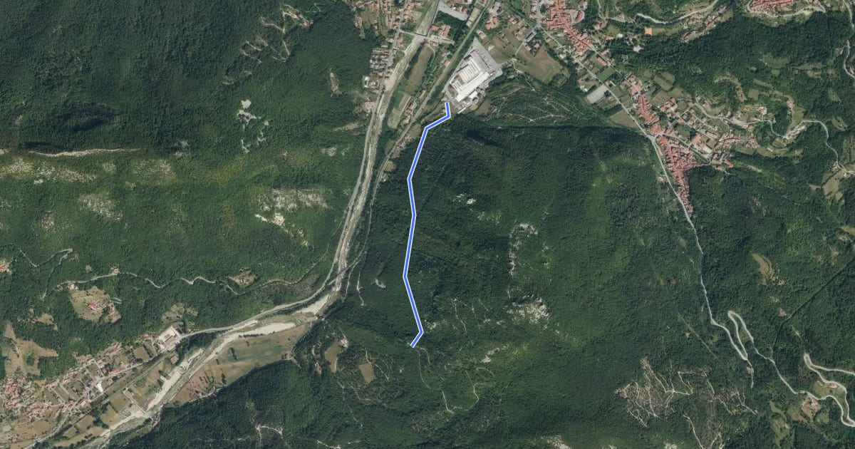 Маршрут A61A на спутниковом снимке